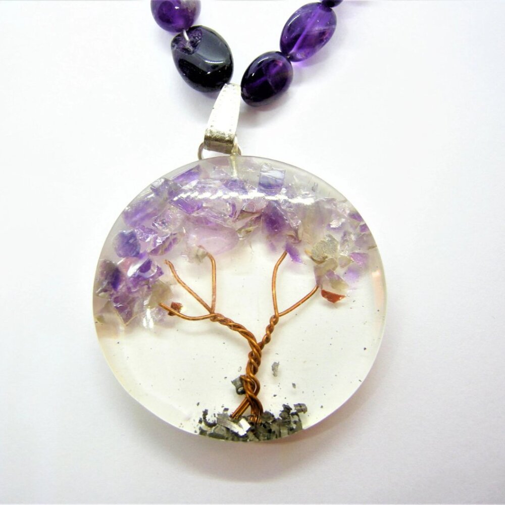 Amethyst Tree of Life Necklace